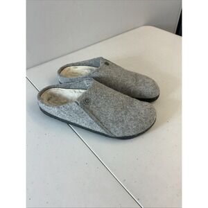Birkenstock Zermatt Unisex Men 7 Women 9 Narrow Gray Wool Felt Slipper comfy